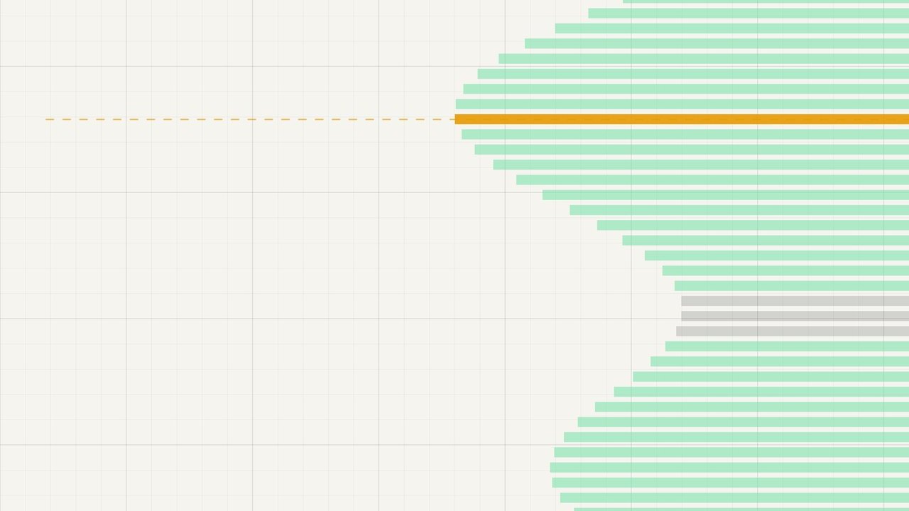 Abstract code-drawn line art on a grid