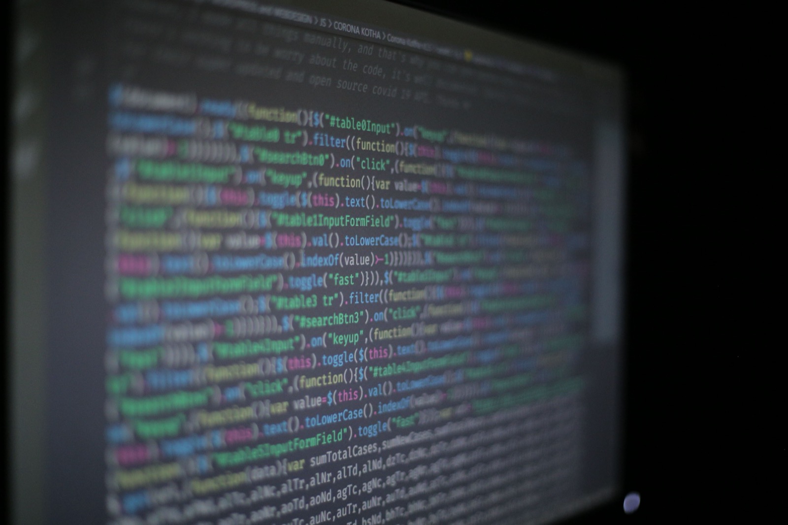 A dark screen showing dense price data and a terminal
